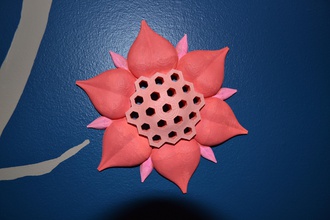 Petek çiçek duvar sanat pinshape boyanabilir kolay yazdırma dekoratif dekorasyon art 3d print model - Mito3D