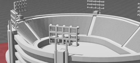 Fußball Stadion pinshape Gebäude Struktur Modell 3d design architektonische 3d print model - Mito3D
