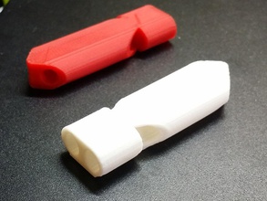 dual tube security whistle pinshape 3d-design 3d print model - Mito3D