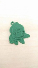 bulbasaur key chain pinshape free simple cute nice green starter nitendo gameboy charms keychain pokemon 3d print model - Mito3D
