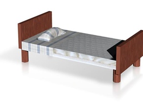 bed open sim pinshape beds furniture 3d print model - Mito3D