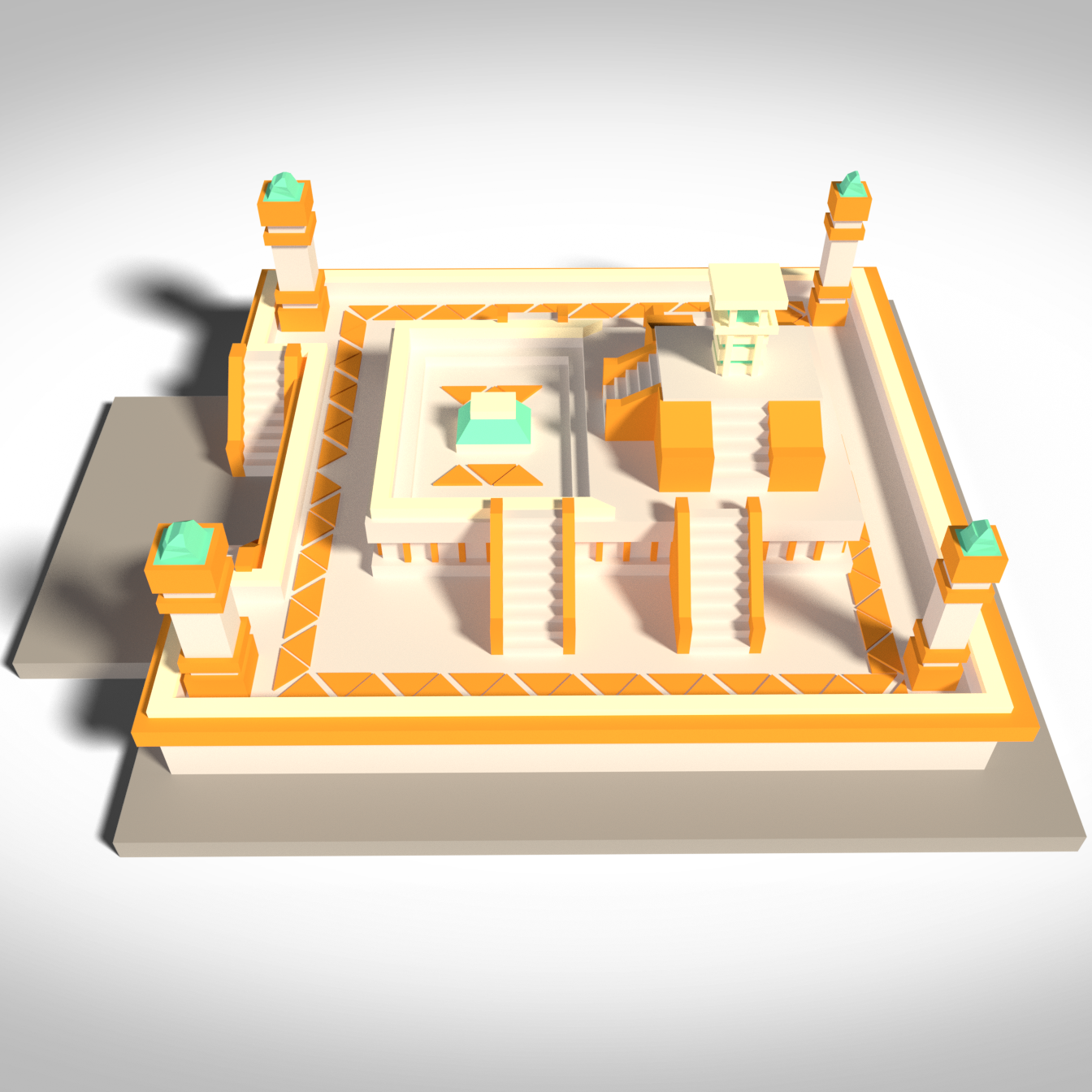 templo maya pinshape 3D print model - Mito3D