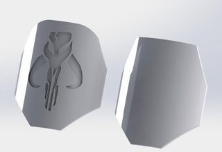 mandalorian shoulder pad pinshape 3d-design 3d print model - Mito3D