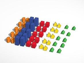 blocos construção pinshape brinquedo brinquedos 3d print model - Mito3D