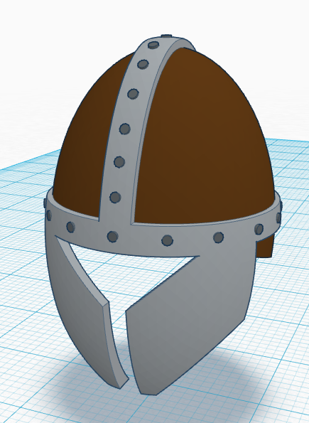 simple casque pinshape cuir barbare chevalier soldats jeux l'actif barre médiévale armure bras soldat 3D print model - Mito3D