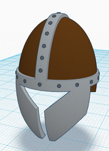 capacete simples pinshape couro bárbaro cavaleiro soldados jogos ativo leme medieval armadura braços soldado 3d print model - Mito3D