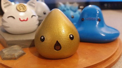 slime rancher - gold lucky puddle slimes pinshape slime-rancher 3d print model - Mito3D