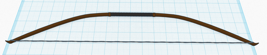 semplice longbow pinshape tiratore scelto soldato arciere tiro l'arco bowman medievale legno l'arma freccia riprese prua 3d print model - Mito3D