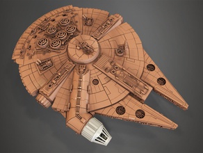 millenium falcon pinshape juegos nave espacial transbordadores espaciales starwars Diseño 3d 3d print model - Mito3D