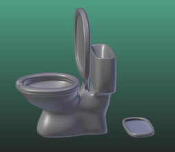 toilet ashtray pinshape 3d-design 3d print model - Mito3D