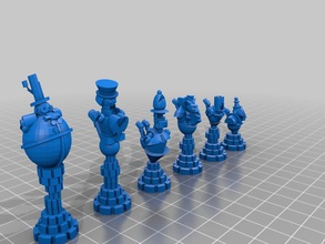 steampunk robot ajedrez pinshape tinkercad 3d print model - Mito3D