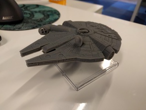 millenium falcon Loch Montage peg wing tmg stand pinshape miniaturen star wars 3d print model - Mito3D