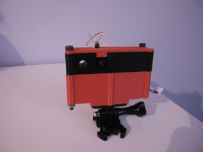 radiodifusão mini câmera pinshape transmissor câmara manusear suporte 3d print model - Mito3D