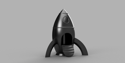 fusée pinshape l'espace design concours 3d print model - Mito3D