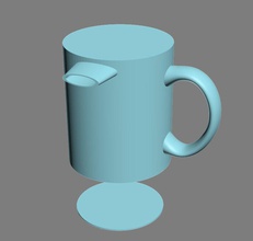 espacio café pinshape espaciados taza coffeemug 3d print model - Mito3D