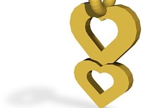 heart pendant 4 pinshape pendants heart-charm 3d print model - Mito3D