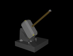 çekiç kopya pinshape oyunlar marvel kayalar Gök gürültüsü yineleme tasarımlar thor hammer 3d print model - Mito3D