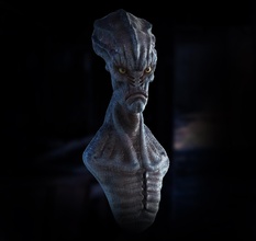 alien potrait pinshape sci fi 3d print model - Mito3D