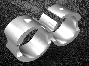 fingers ultra modren men's ring pinshape jewelry- modern silver steel men's-ring 3d print model - Mito3D