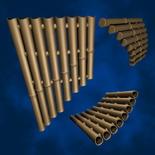 pan flute pinshape musical instrument 3d print model - Mito3D