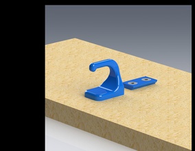 invisible fastening hook pinshape fastener workshop garage 3d print model - Mito3D