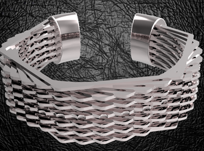 esagono bracciale pinshape elegante moderna moda gioielli braccialetto 3d print model - Mito3D