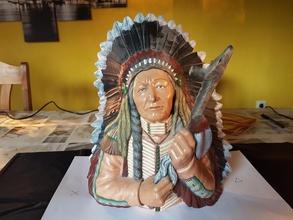 indian chief scan pinshape pvcustomart bust 3d print model - Mito3D