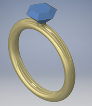 anello diamante pinshape matrimonio fidanzamento gioielli 3d print model - Mito3D