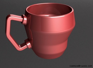 kubische Tasse Kaffee ccc 2 Art pinshape Glas Gläser cup 3d print model - Mito3D