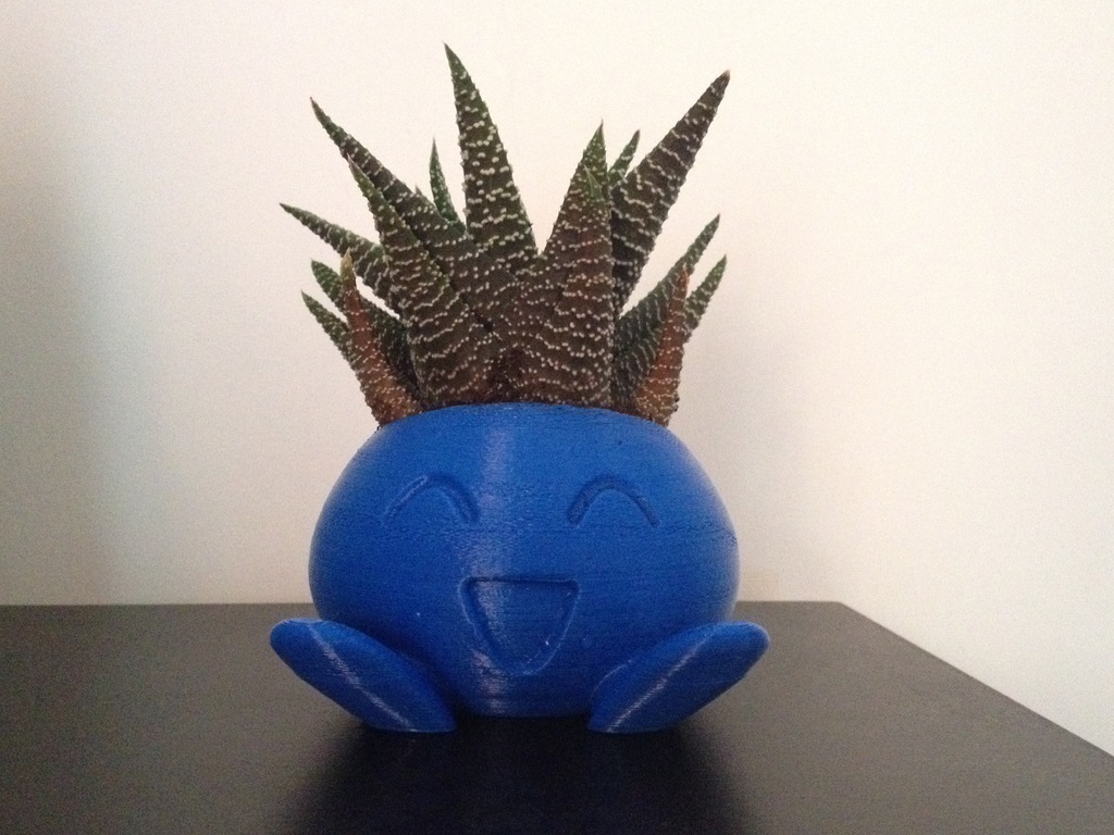 oddrain oddish high poly Pflanzer druckbare unterstützt pinshape Blume Topf Pflanzen Töpfe topfpflanzentyp pokedex pokemon Figuren go Charakter modelling contest 3D print model - Mito3D