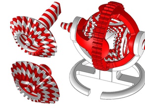 gears - candy cane remix pinshape 3d-design 3d print model - Mito3D