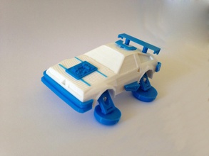 3dracers delorean futuro pinshape juguete coche rc 3d print model - Mito3D