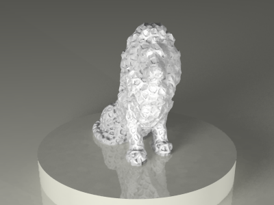 lion pinshape salle séjour bureau glamour style leon 3D print model - Mito3D