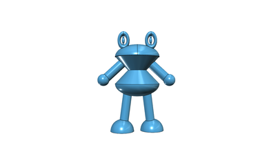 amigável robótica organismo generosidade frog pinshape personagem modelagem concurso 3d print model - Mito3D