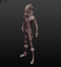 needleeye johnson space pirate pinshape figure character-model cosmonaut astronaut science-fiction space-pirate scifi character-modeling-contest 3d print model - Mito3D