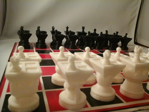 metachess xadrez jogo variante pinshape administração tabuleiro 3d print model - Mito3D