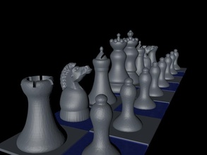 chess game easy print pinshape robertus-keers printable-chess chess-game- character-modeling-contest 3d print model - Mito3D