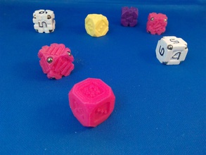 earthdice variation 1 - prototype pinshape space board-game board die dice game 3d print model - Mito3D