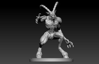 capra demon pinshape carattere modellazione concorso spaventoso spooky monster krampus demone 3d print model - Mito3D