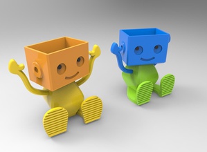 puppy flowerpot pinshape character-modeling-contest 3d print model - Mito3D