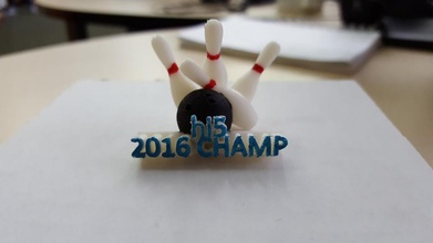 desktop bowling trophy pinshape 3d-design 3d print model - Mito3D