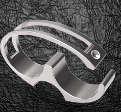 double finger oval mensring pinshape fashion elegant modern design ring-jewelry 3d print model - Mito3D