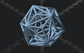 truncated dodecahedron dual pinshape 3d-design 3d print model - Mito3D