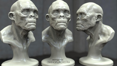 alternate chimp pinshape character-modeling-contest 3d print model - Mito3D
