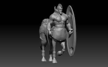 centaure soldat pinshape caractère modélisation concours 3d print model - Mito3D