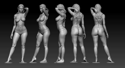 lauren esculpir pinshape carácter modelado concurso sexy humanos figura belleza bikini modelo niña femenino mujer 3d print model - Mito3D