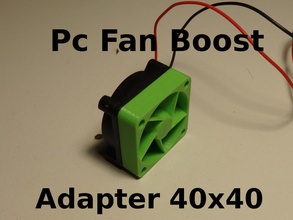 pc ventilador refuerzo presión adaptador 40x40x10mm pinshape tecnología tech boost sgabolab 3d print model - Mito3D