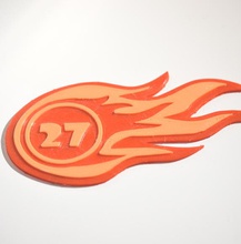 hot number 27 pinshape decal kiss lips dual-color dual-extrusion dual-filament sticker decals stickers leapfrog wanhao ultimaker-3 ultimaker3 wanhao4s 3d print model - Mito3D