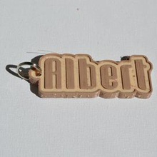 albert pinshape keychain-hanger keychain keyrings keyring decal dual-color dual-extrusion dual-filament sticker decals stickers leapfrog wanhao ultimaker-3 ultimaker3 wanhao4s adriana nametag tag names 3d print model - Mito3D