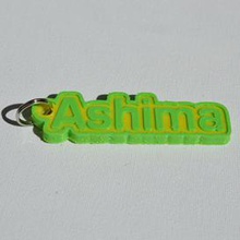 ashima pinshape keychain-hanger keychain keyrings keyring decal dual-color dual-extrusion dual-filament sticker decals stickers leapfrog wanhao ultimaker-3 ultimaker3 wanhao4s adriana nametag tag names 3d print model - Mito3D